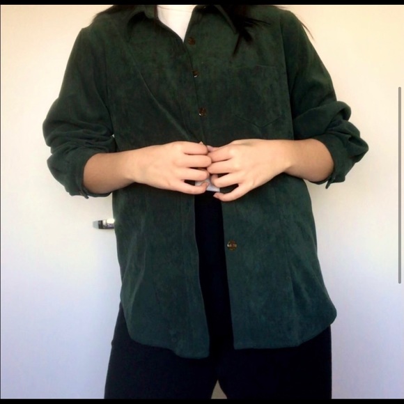 Forest Green Button Down - Picture 2 of 3